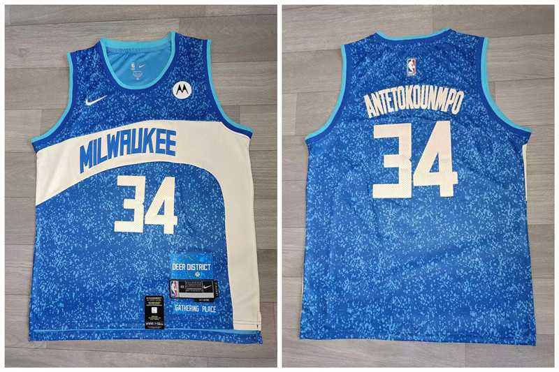 Bucks 34 Giannis Antetokounmpo Blue Nike 2023-24 City Edition Swingman Jersey,We sell and wholesale Bucks 34 Giannis Antetokounmpo Blue Nike 2023-24 City Edition Swingman Jersey on line form chian!
